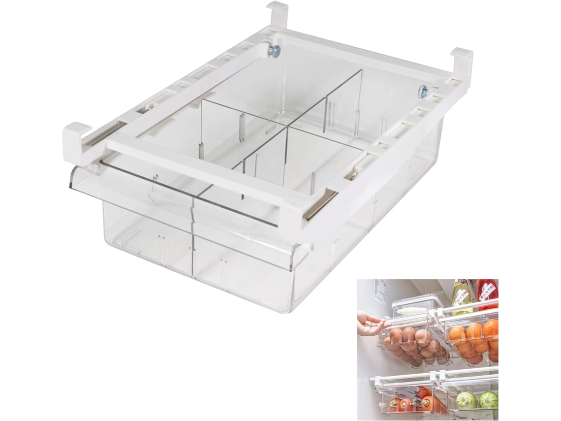 Caixas Organizadoras De Gaveta De Geladeira, Com Alça Removível, Caixa De Armazenamento Para Suporte De Prateleira De Geladeira, Recipiente Transparen
