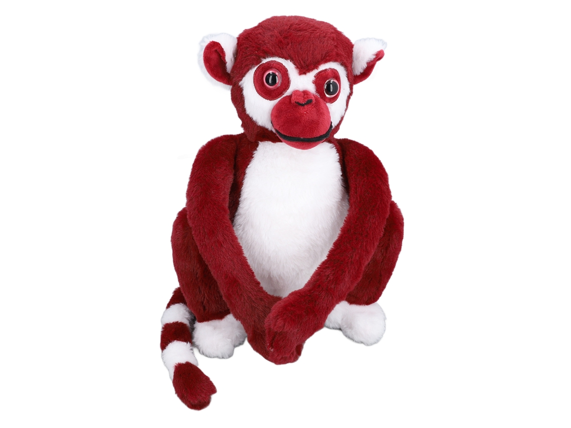 Mali brinquedo de Macaco de Pelúcia Fofo com Braços Longos Pendurável para Cortinas Vermelho