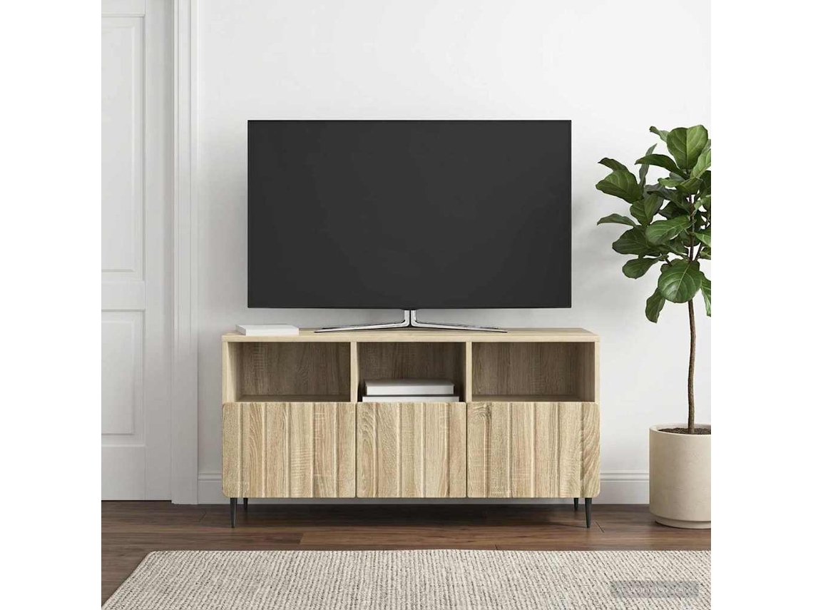 Vidaxl Gabinete Para Tv Com Gaveta Carvalho Sonoma 102 X 34,5 X 50 Cm