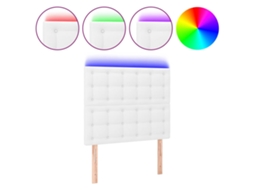 Led Headboard, Led Headboards Vidaxl Branco Couro Artificial (90 X 5 X 118/128 Cm)