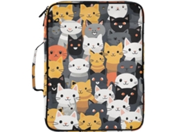 Organizador De Arquivos Expansível Com Tema Gatinho, Com Fichário De 3 Argolas E Sanfona 7 Camadas, Resistente À Água E