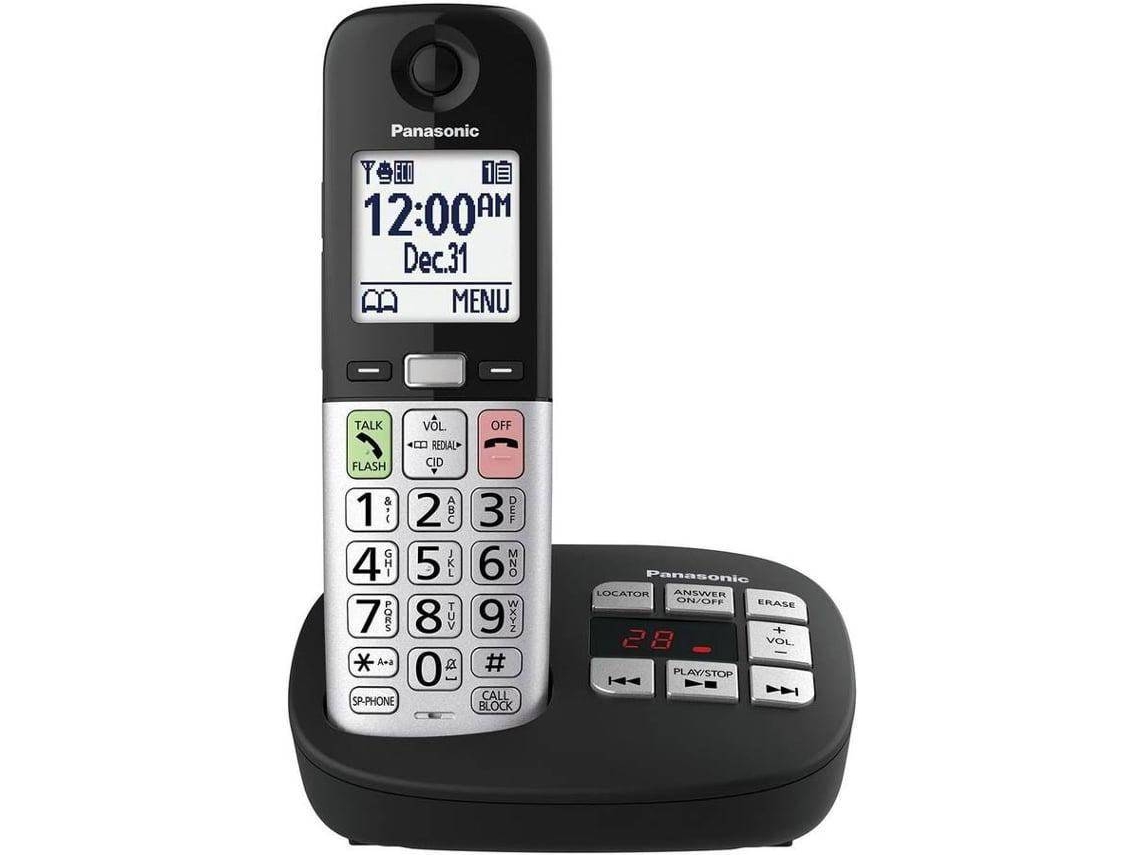 Telefone Sem Fios DECT PANASONIC KX-TGU430EXW Preto (Outlet Grade A)