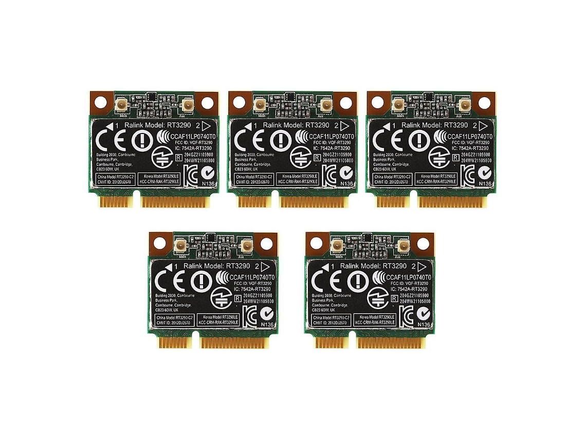 5 Peças 150mbps 2.4ghz Rt3290 802.11b/g Placa Wlan Sem Fio Wifi Bluetooth Bt 4.0 Half Mini Pci E Slowmoose