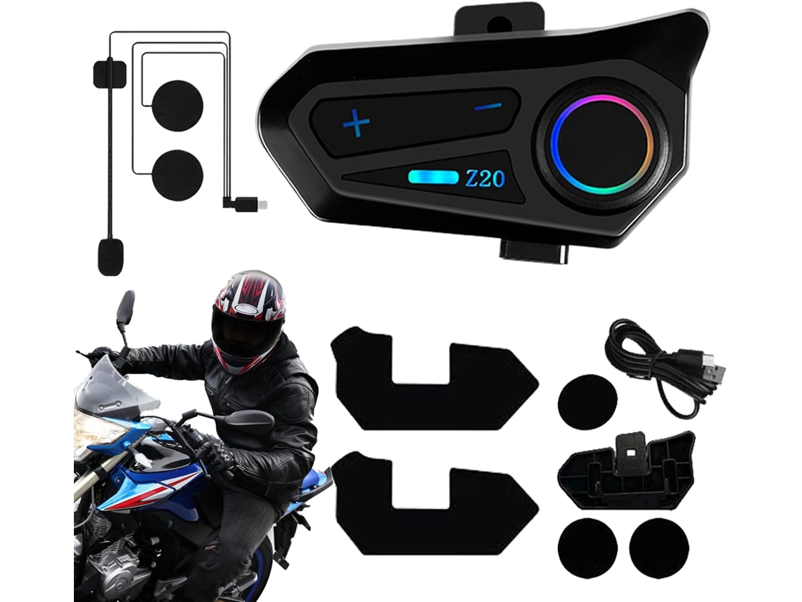 Casque Écouteurs Moto Système De Communication À Charge Type-c