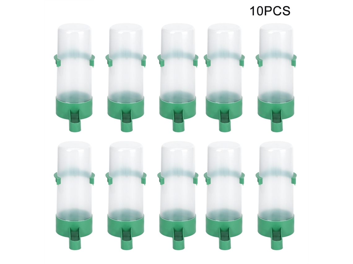 Recipiente Automático de Água e Alimentação para Aves e Gado com Bacia e Fecho de Plástico 10pcs S/MARCA