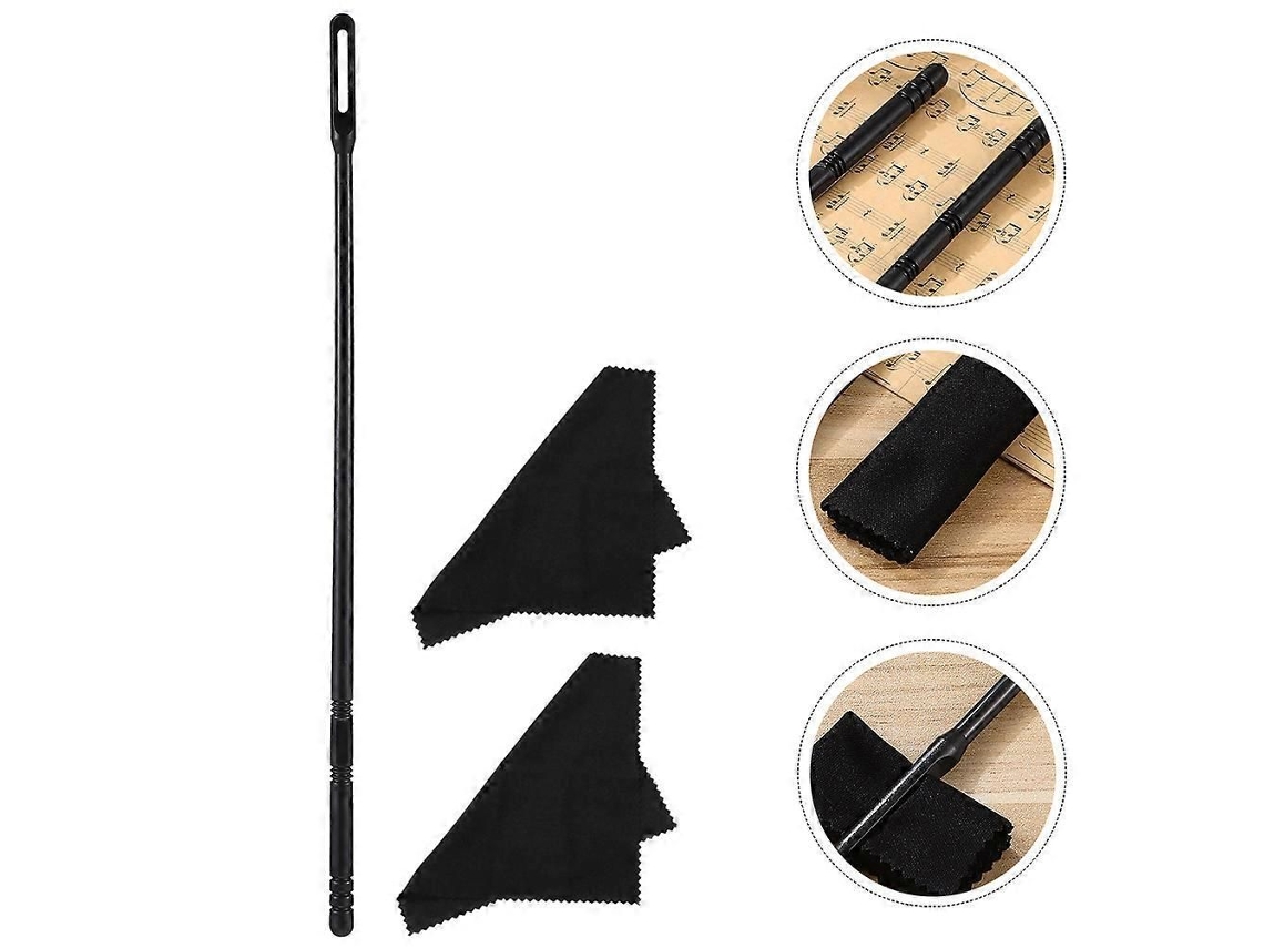 Kit De Limpeza Para Flauta E Piccolo, Com Haste E Pano De Limpeza