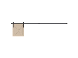 Vidaxl Kit Para Armário Deslizante Aço Carbono 213 Cm