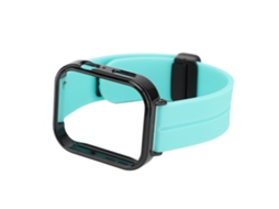 Pulseira de Silicone Magnética com Capa Bumper para Watch Fit 3 Cinza Claro