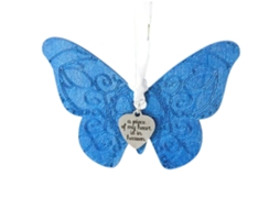 Decoração De Natal Laxiscreed Com Borboleta Azul - Pingente Para Árvore De Natal Criativo