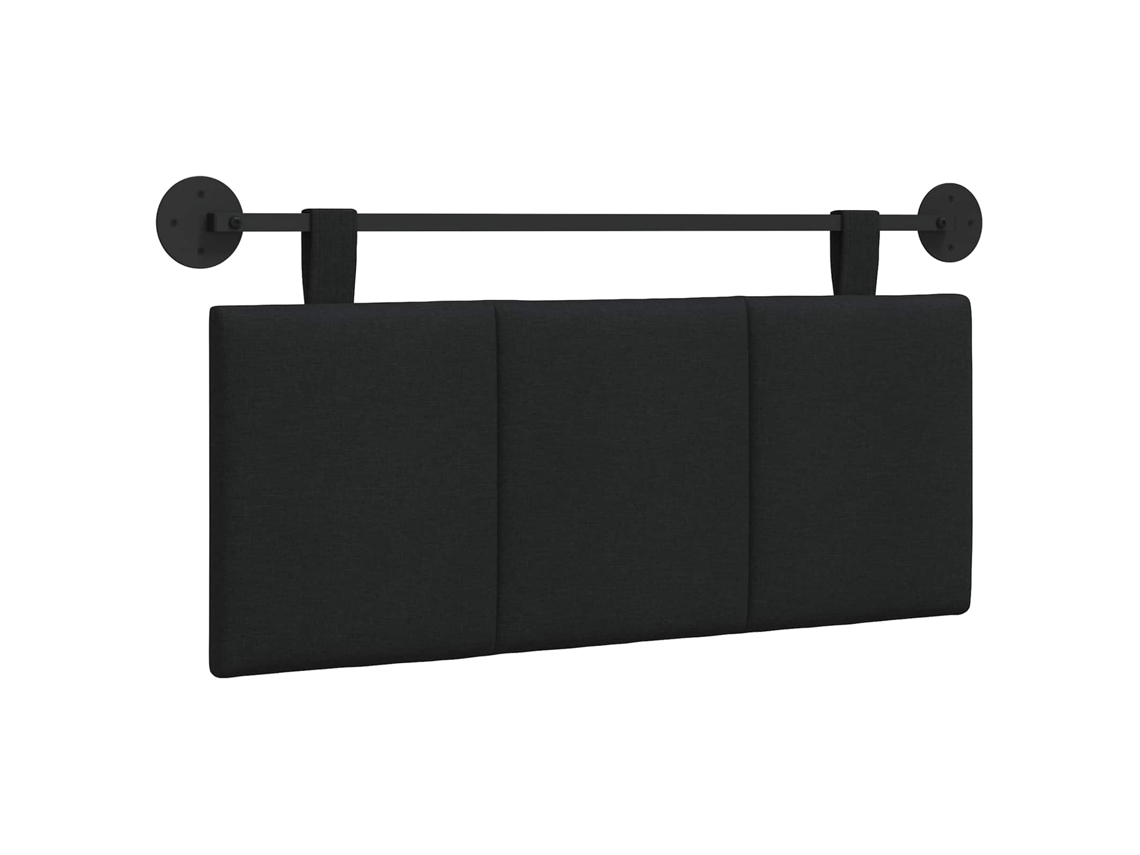 Conjunto 1 Cabeceira Suspensa Vidaxl Preto Veludo (110 X 55 X 5 Cm)
