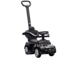 Carrinho Elétrico Infantil Mercedes-benz Licenciado, Modelo De Empurrar Com Alça Removível, 91 X 40 X 83 Cm, Preto.