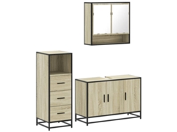 Bathroom Furniture Set, Bathroom Furniture Sets Vidaxl Marrom Madeira Processada (n/a)