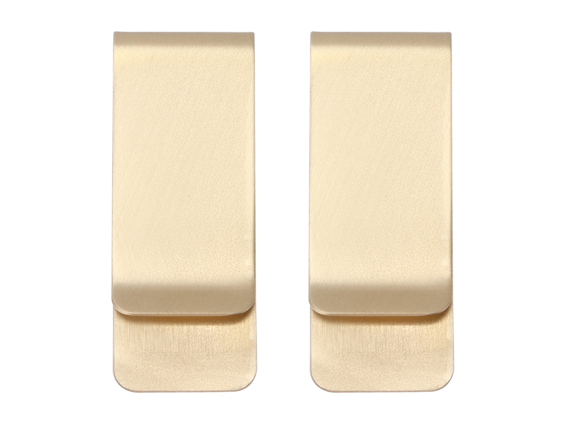 2pcs Clip De Dinero De Metal Para Hombre Portatarjetas Acero Inoxidable Forma Especial Dorado