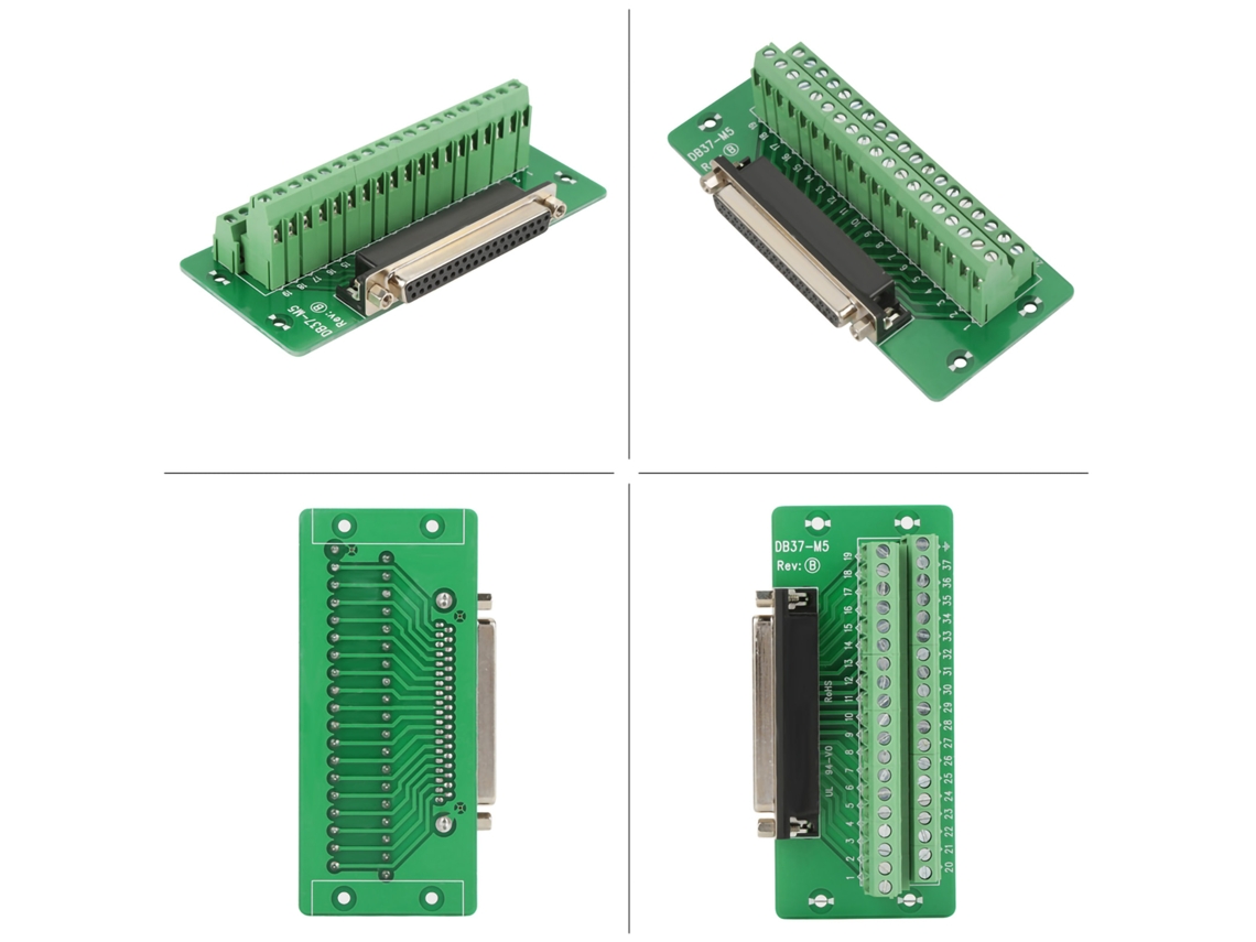 Laxiscreed Módulo De Interface Para Trilho Din Db37 Com Conector Terminais