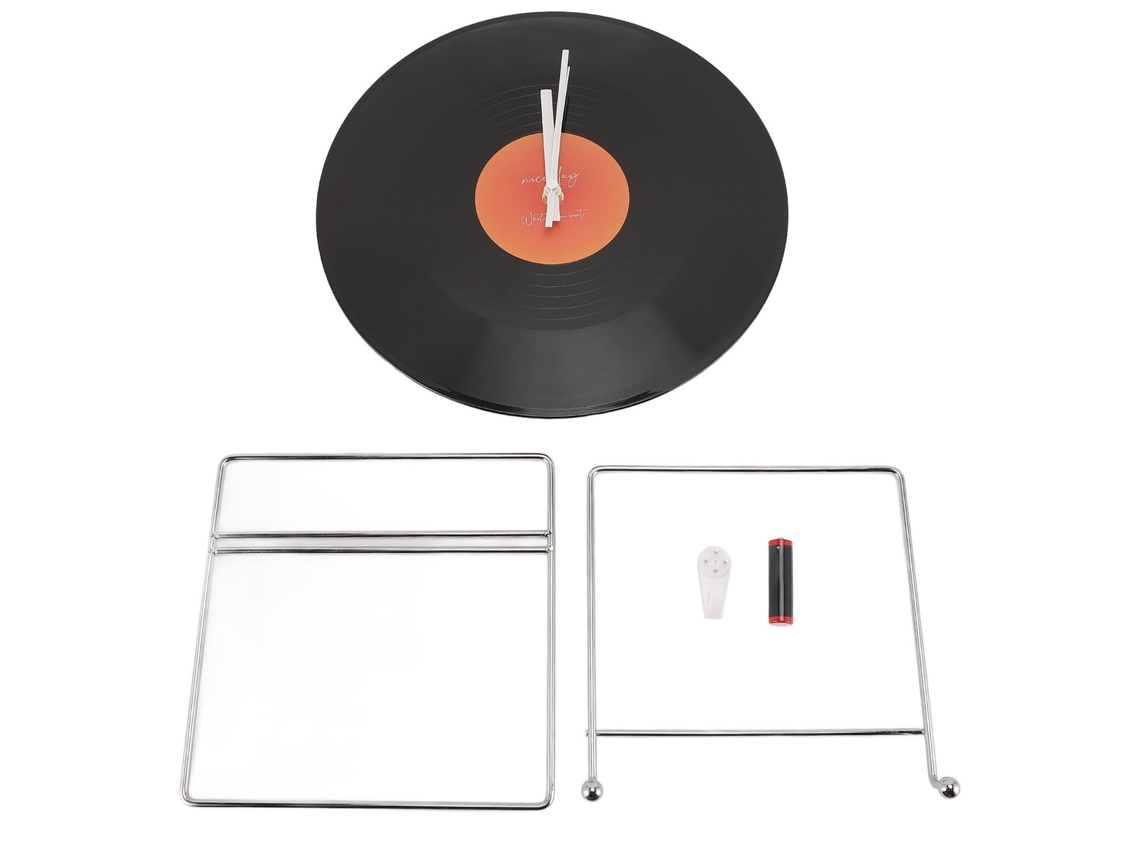 Relógio De Parede De Disco De Vinil De 12 Polegadas Retro Decorativo Para Casa Café Escola Laranja