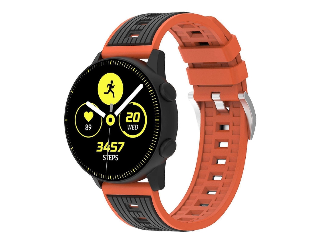 Pulseira De Relógio De Silicone Com Listras Verticais Em Duas Cores