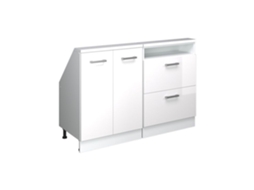 Móvel Sob Medida VICCO linha R 120cm Conjunto de 2 Brilhantes Brancos (120x50x30 cm)