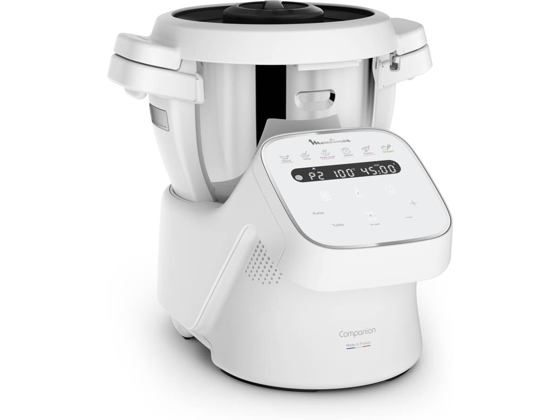 Robô de cozinha MOULINEX Companion Relift HF840110 (Outlet Grade A - 3 L - 12 Programas automáticos - Branco e Inox)