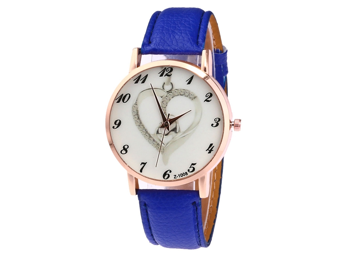 Relógio de pulso Zhoulianfa Z1008-ma azul para homens e mulheres com movimento de quartzo.