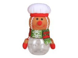 Pote de Goma de Natal com Pai Natal e Boneco de Neve LAXISCREED