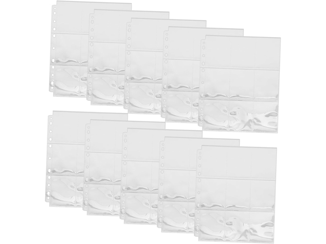 50 Peças Proteções Cartes Photo Cases Pochettes Transparentes Top Chargement Compatíveis Classeurs Anneaux