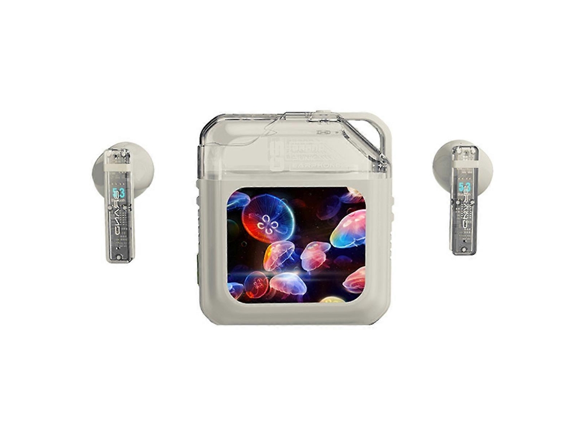 Fones De Ouvido Bluetooth Com Tela Sensível Ao Toque Led Colorida, Redução De Ruído Ativa, Anc Smart True Wireless Earbuds Ly Ebike