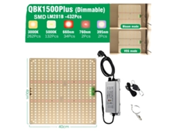 Luz De Cultivo Led Dimerizável, Espectro Ajustável, Eficiente Em Energia,qbk1500plus Dim Oem