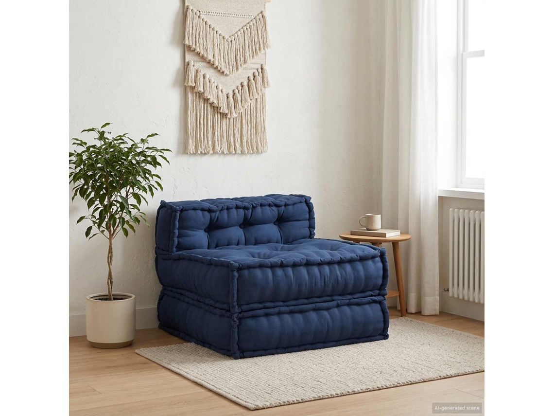 Vidaxl Unidade De Sofá Modular Índigo 70 X 70 X 56 Cm Tecido