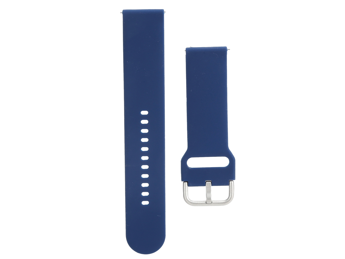Pulseira de Silicone Macia com Fivela Prateada para Smartwatch CHABERLU