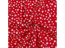 Tecido De Algodão 3 M X 1,55 M - Tecido Vermelho - Desenho De Estrelas - Tecido De Quilha - Criativo Para Costura - Perfeito Para Projetos Diy
