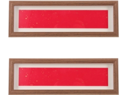 Suporte Madeira Exibição Cartões Conjunto 2 Moldura Cetim Fotos 5 Compartimentos Exibir Caligrafia Chinesa GOKOCO