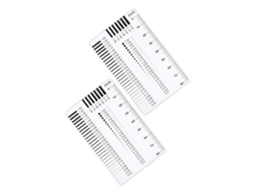 Conjunto de 2 Réguas Medição Transparentes para Controle Defeitos, Medidor Largura Plástico Dupla Face 06 3, F