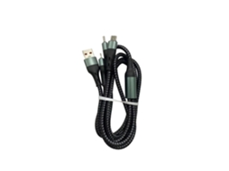 Laxiscreed Cabo De Carregamento Rápido 100w 5 Em 1 Type-c, 1,2m, Preto, Compatível Com Android E Multifunções