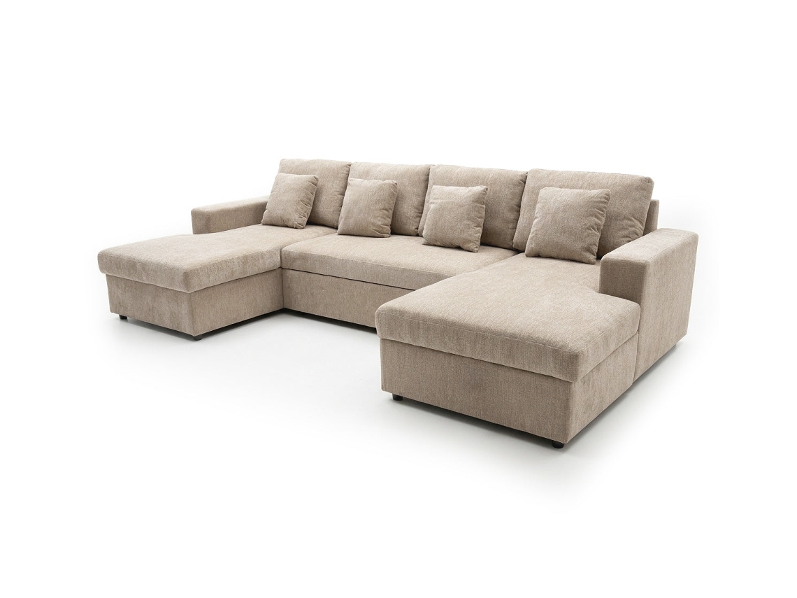 Sofá-cama De Casal Castle Chaise Longue 330cm, Bege