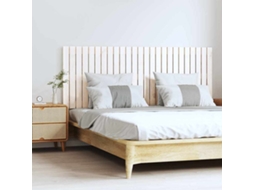 Vidaxl Cabeceira De Parede 159,5x3x60 Cm Pinho Maciço Branco