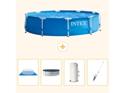 Intex Piscina Com Estrutura Redonda - 366x76 Cm - 5-peças S114
