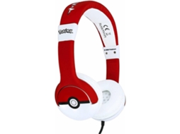 Auscultadores para Crianças OTL Pokémon Pokeball (Outlet Caixa Aberta - Idade Mínima Recomendada: 3 Anos)