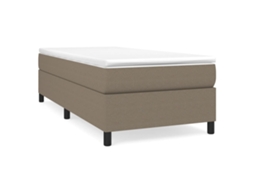 Conjunto de Estruturas de Cama com Molas Sem Colchão Tecido Cinza Acastanhado MAISON EXCLUSIVE (100x200 cm)