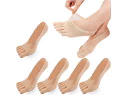 Meias com Dedos Separados, 5 Pares, Macias, para Ioga AQUAFORGE