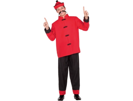 Fato de Homem  Chinês Vermelho E Preto (Tam: M/L)
