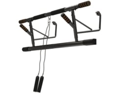 Barra de elevação com faixas de resistência e alças acolchoadas, preta 100x43x27 cm S/MARCA