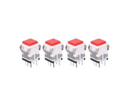 Interruptor De Botão Com Trava 6 Pinos Preciso Estável Vermelho 12v 50pcs