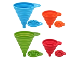 Funil De Cozinha Dobrável, Resistente Ao Calor, Para Transferência De Pós E Líquidos, Fácil De Limpar, Próprio Para Lava, Louças