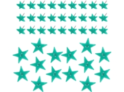 Artibetter Conjunto De 50-tachinhas Plástico Verde Em Formato Estrela Cinco Pontas Para Quadros E Mapas, Ideais Para