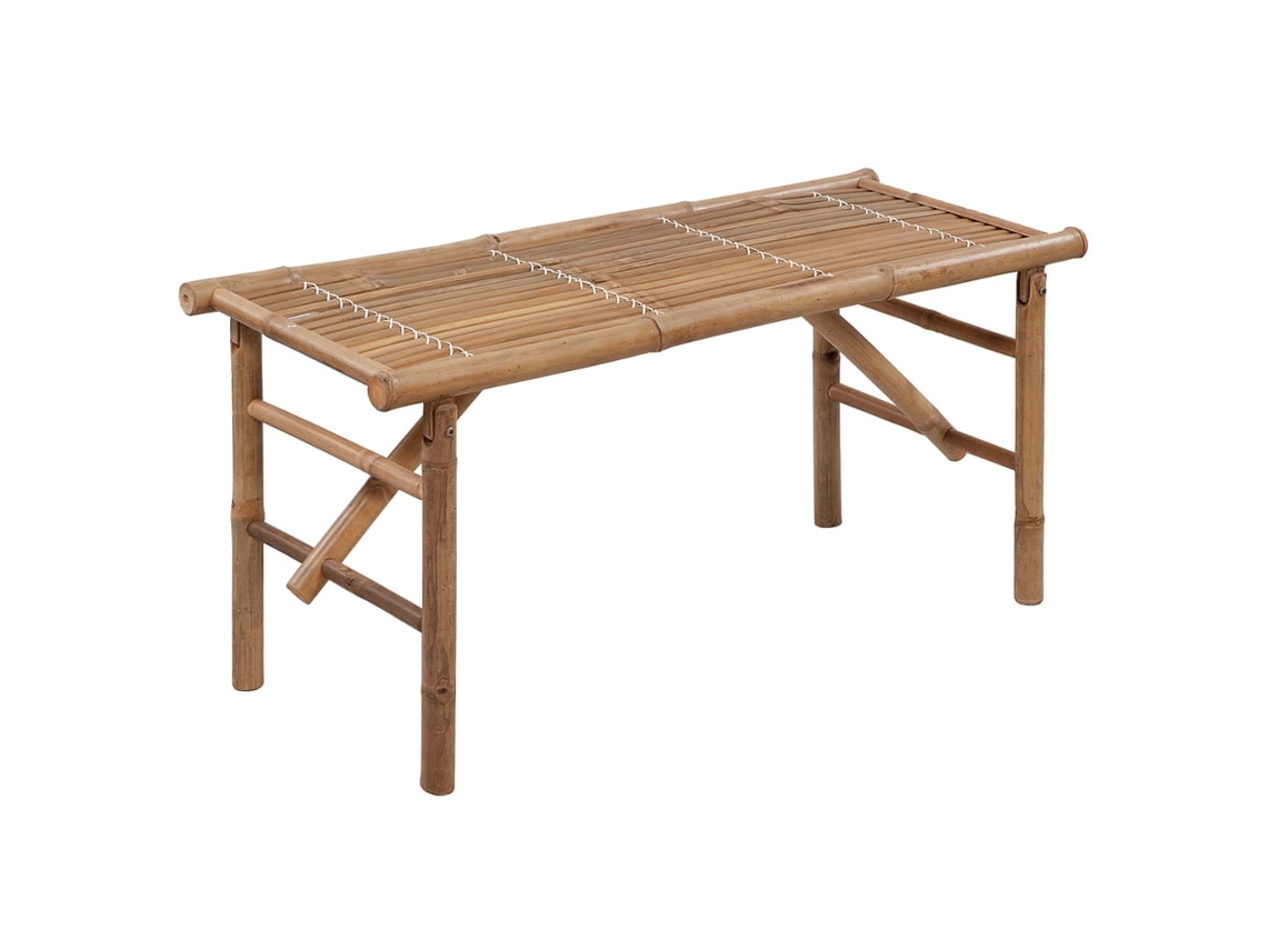 Maison Exclusive - Banco De Jardim Dobrável Com Almofadão 118 Cm Bambu
