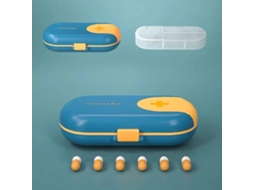 Caixa De Comprimidos Portátil Plástico Com 4 Compartimentos E Tampa, À Prova Dágua, Ideal Para Organizar Seus Medicamentos. Aquaforge