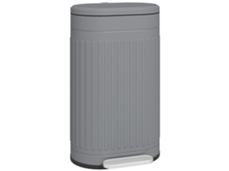 Lixeira 30l com Tampa e Pedal,cesto Interno Removível,função Soft close,36,5x31,2x60,8cm,cinza BTFORUS