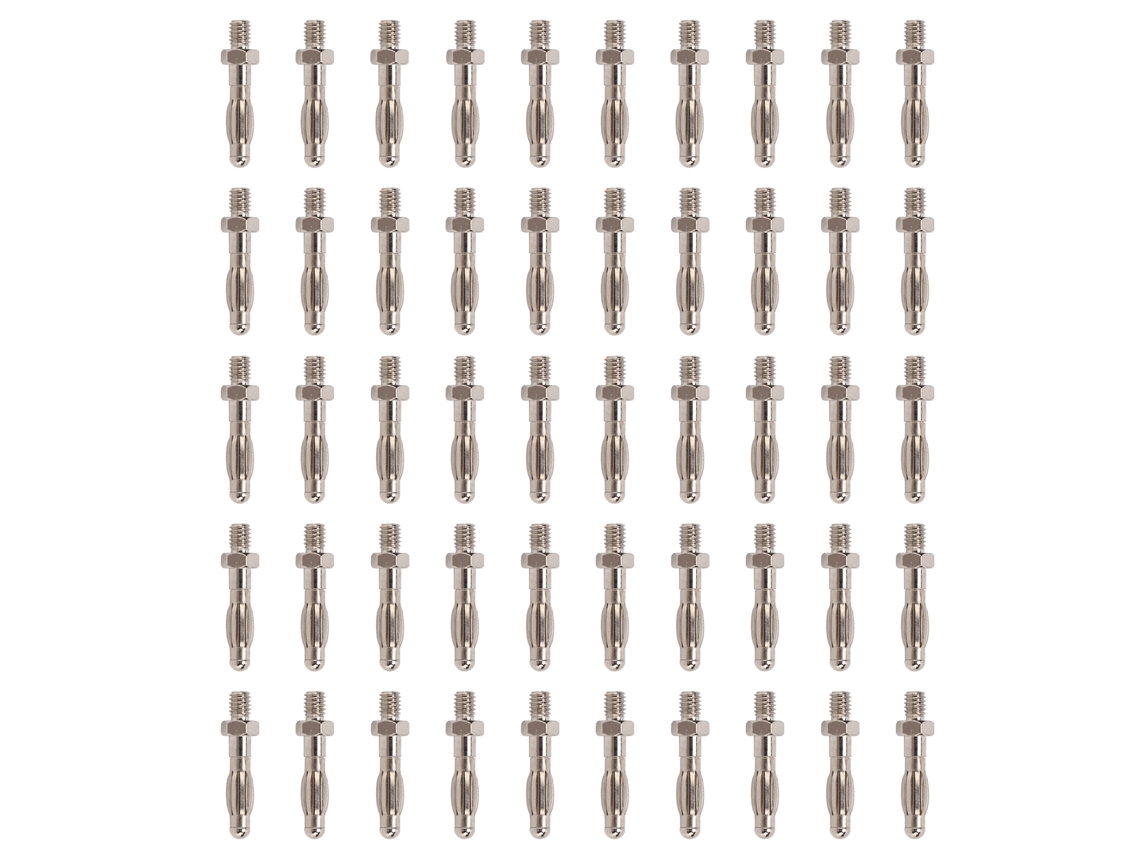 50pcs Plugues Banana Hexagonais de Cobre Alta Precisão para Teste Eletrônico