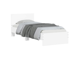 Estrutura de Cama com Cabeceira Branco 80 X 200 Cm MAISON EXCLUSIVE
