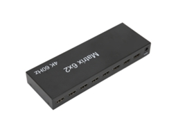 Switcher Hdmi 6x2 Com Suporte 4k 60hz E Controle Remoto